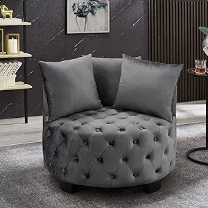 24KF Contemporary Upholstered Tufted Leisure Chair