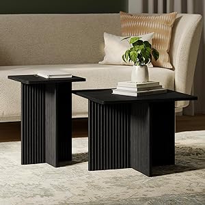 Square Fluted Nesting Coffee Table